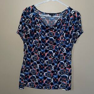 George Stylish Geometric circle segment Print shirt top size L 12-14